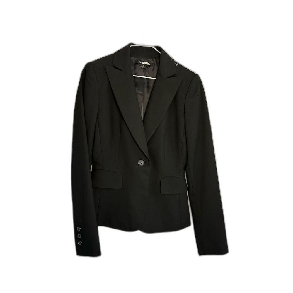 Gianni Bini Women's Black Blazer Business Professional Pocketed Fitted Attire 0